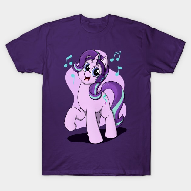 Starlight with Headphones T-Shirt by Heartbeat Unicorn